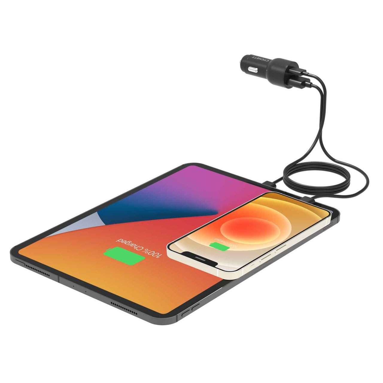 Cygnett 20W Dual Port Car Charger (20W USB-A + 20W USB-C) - Black