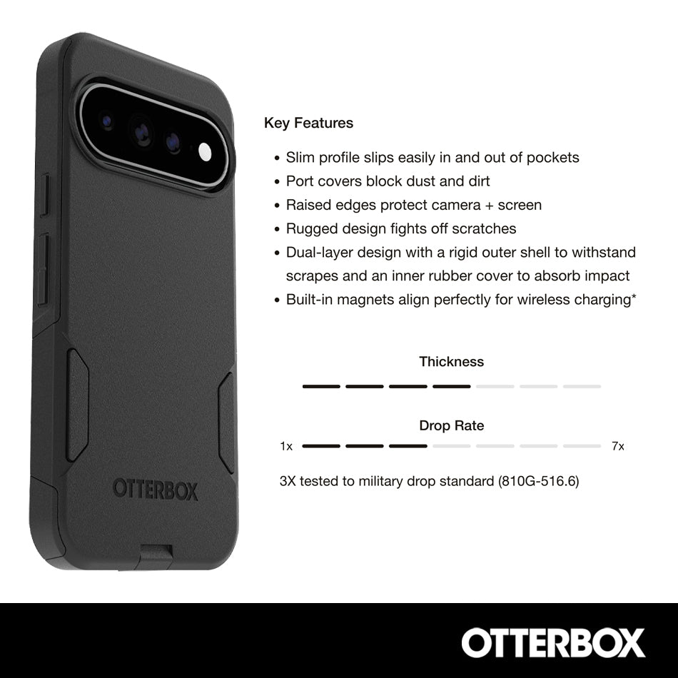 OtterBox Commuter Case with Magnets for Google Pixel 11 Pro XL- Black