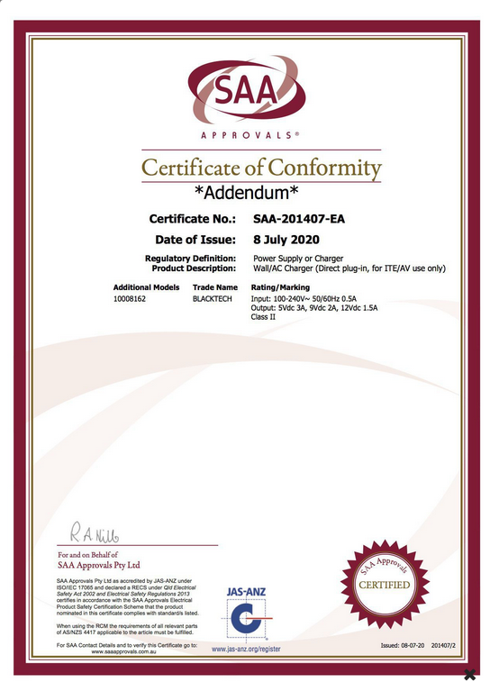 Blacktech USB-C 20W PD Power Wall Adapter Charger for iPhone | Andriod- White