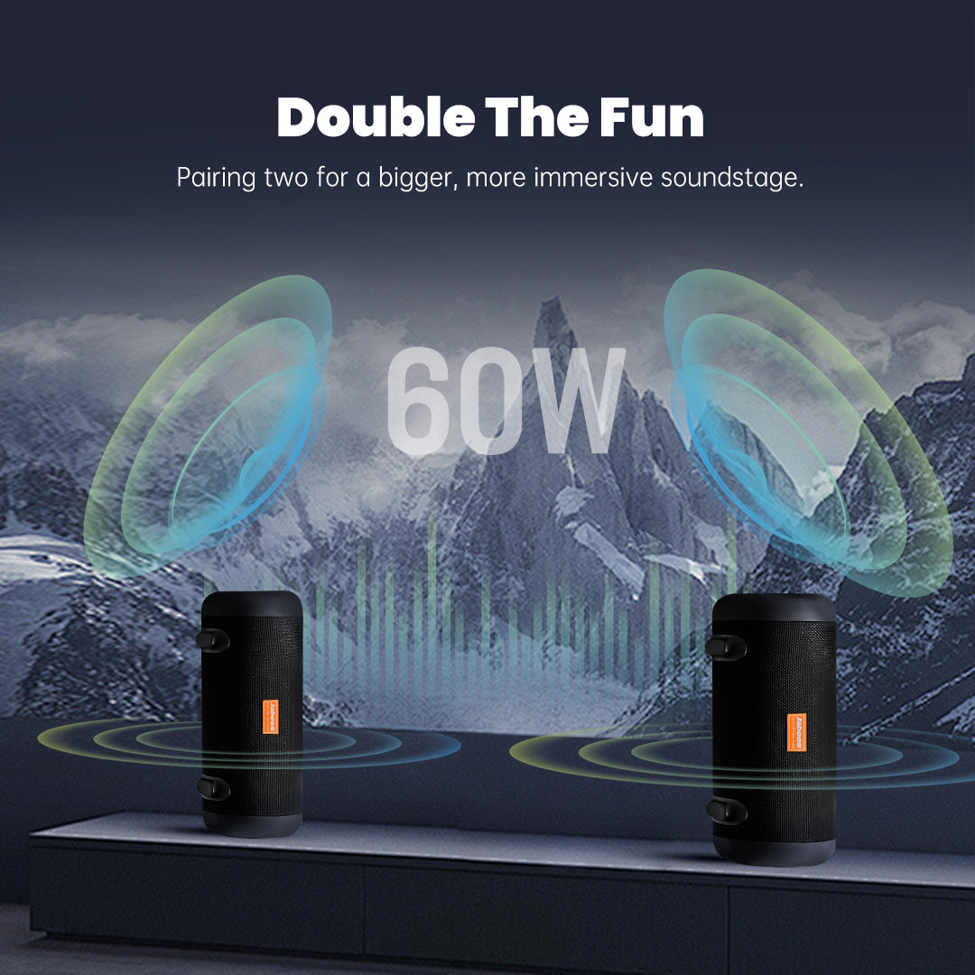 Jabees WHALE 30W Portable Waterproof Bluetooth Outdoor Speaker - Black