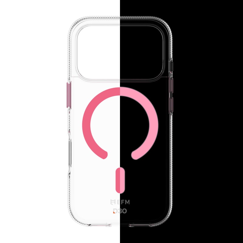 EFM Ibiza Glow In The Dark Case with D3O Zero for iPhone 17 Pro - Pink