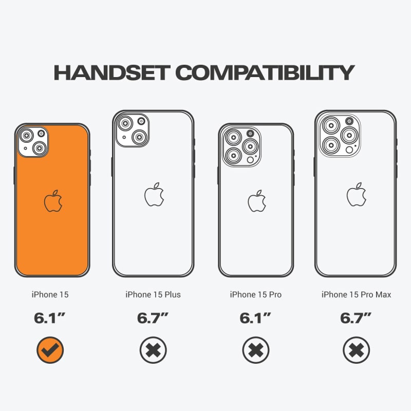 EFM Alta Case Armour with D3O Bio for iPhone 15 - 6.1" - Crystal Clear