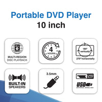Thumbnail for Laser 10” Portable DVD Player with Anti-Skip Technology