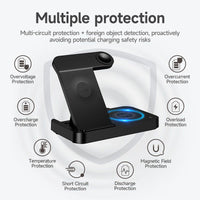 Thumbnail for HOCO DWQ01 4 in 1 Wireless Charging Stand - Black