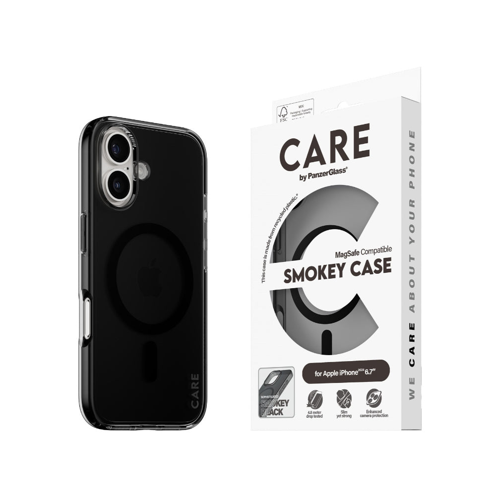 PanzerGlass CARE Flgship Magasafe Case for iPhone 16 Plus - Smokey