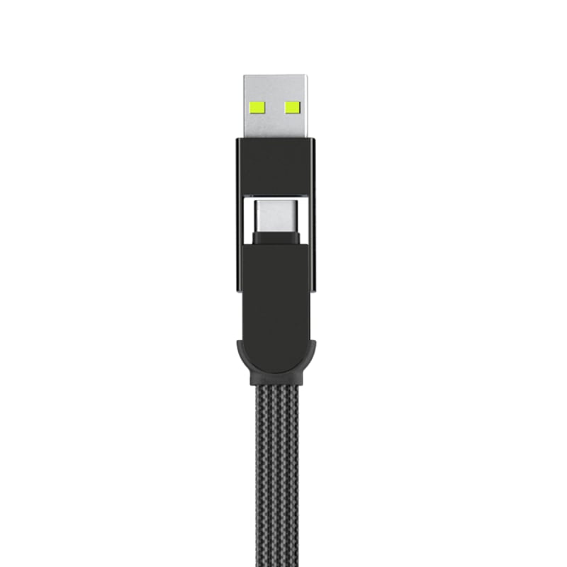 Rolling Square inCharge XL 100W 6 in 1 Travel Charging Cable 2M- Urban Black