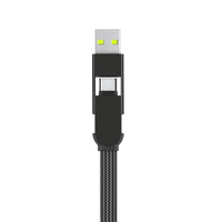 Thumbnail for Rolling Square inCharge XL 100W 6 in 1 Travel Charging Cable 2M- Urban Black
