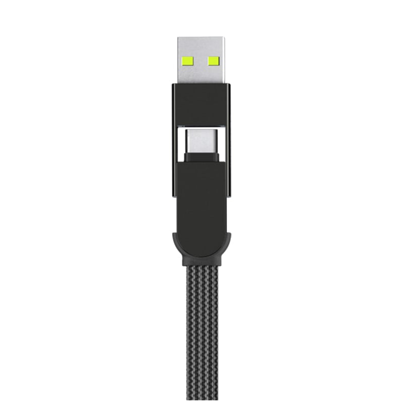 Rolling Square inCharge XL 100W 6 in 1 Travel Charging Cable 30cm - Urban Black