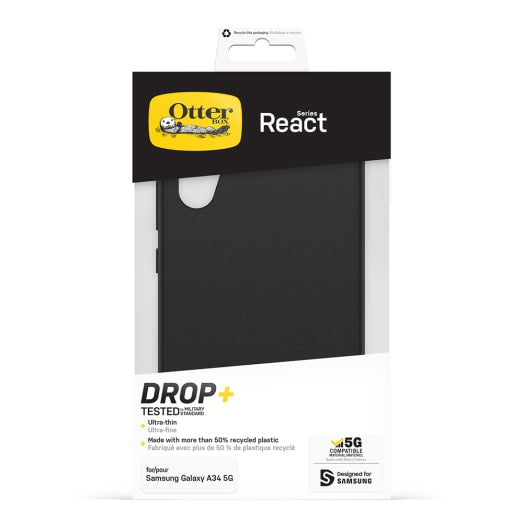 Otterbox React Case for Samsung Galaxy A34 5G - Black