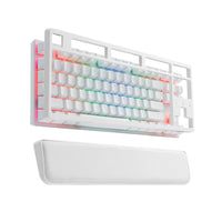 Thumbnail for G-Tek Cyborg 87 Key Wired + 2.4GHz + Bluetooth Gaming Keyboard- White