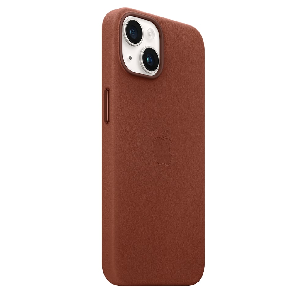 Apple Leather Case with Magsafe for iPhone 14 - Umber