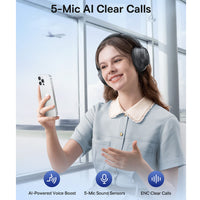 Thumbnail for Baseus BH1 NC Noise Cancelling WireLess Headphones - Black