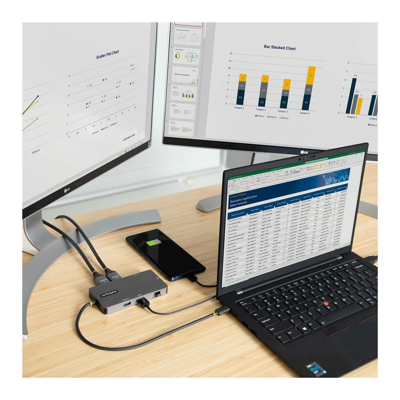 Startech USB C Multiport Adapter - Space Grey