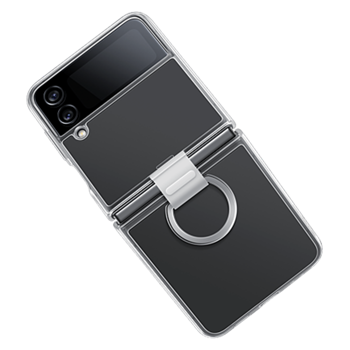 Samsung Galaxy Z Flip4 Clear Cover with Ring - Transparent