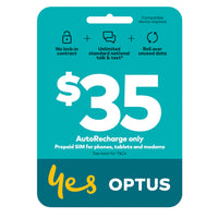 Thumbnail for Optus $35 Prepaid Sim Card Starter Kit Pack