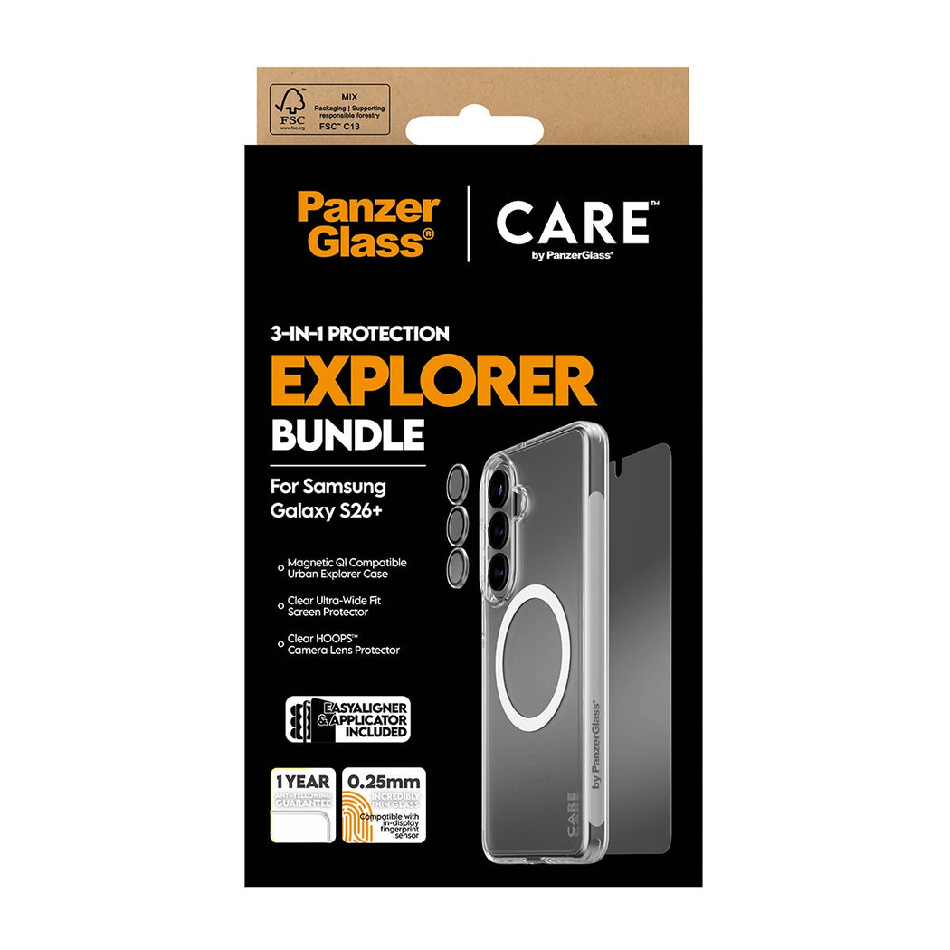 PanzerGlass Care 3-in-1 Bundle for Samsung Galaxy S26+ - Clear