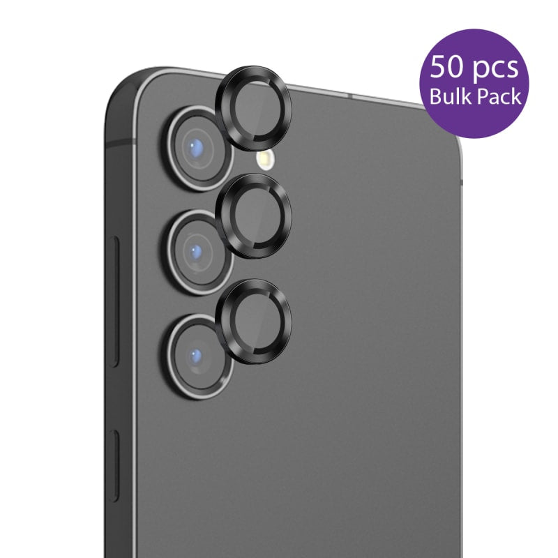 EFM Camera Lens Protector Bulk Pack 50 Units for Samsung Galaxy S25+ - Carbon