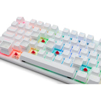 Thumbnail for G-Tek Cyborg 87 Key Wired + 2.4GHz + Bluetooth Gaming Keyboard- White