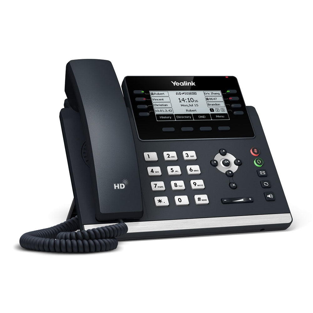 Yealink T43U 12 Line IP phone Dual USB Ports, POE Support, Wall Mountable, ( T42S )