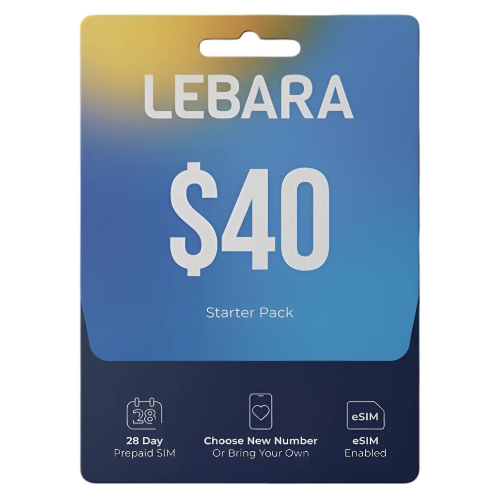 Lebara $40 Starter Pack PrePaid SIM Card