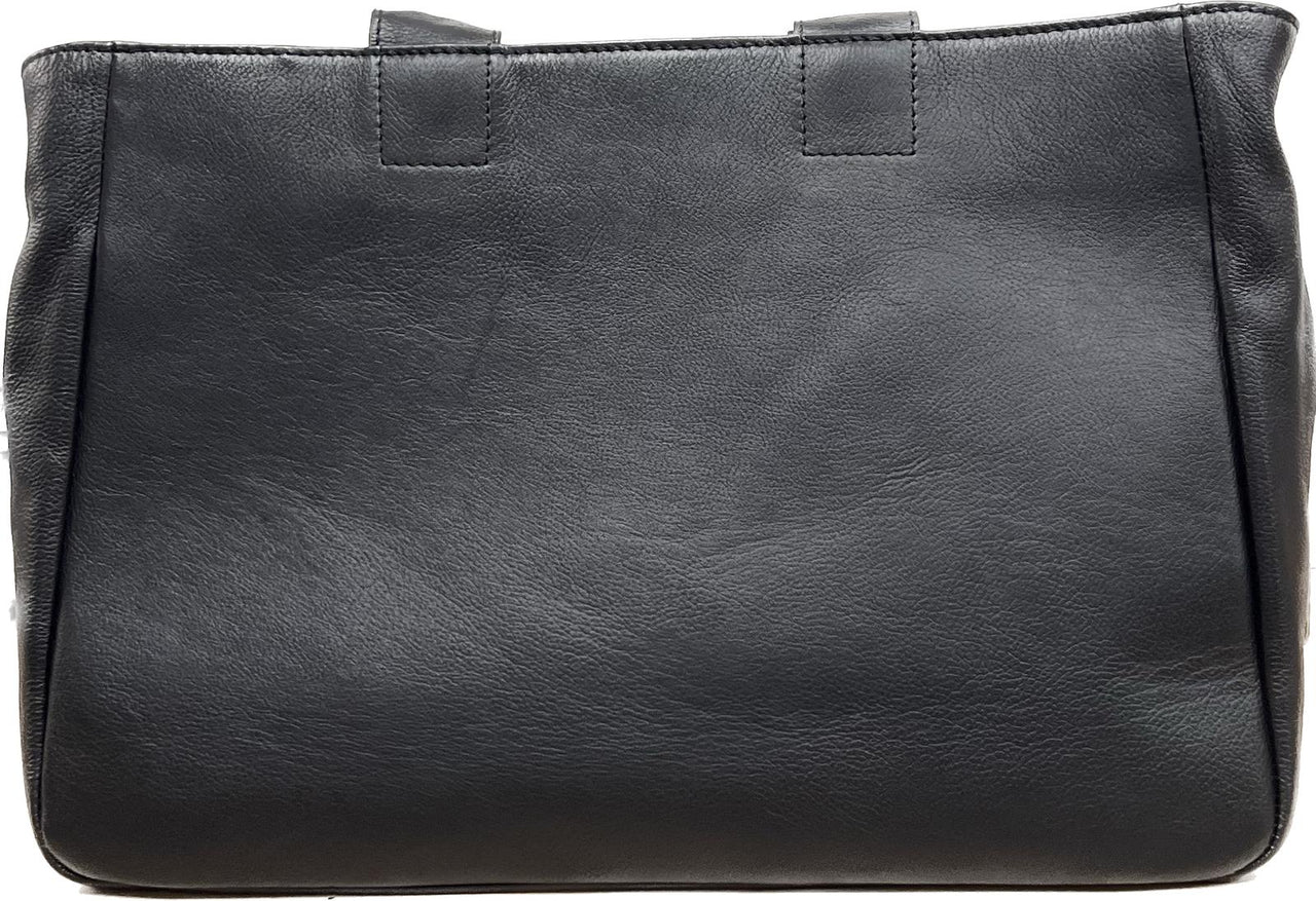 Leather United Tote Bag - BLACK (Genuine Leather)