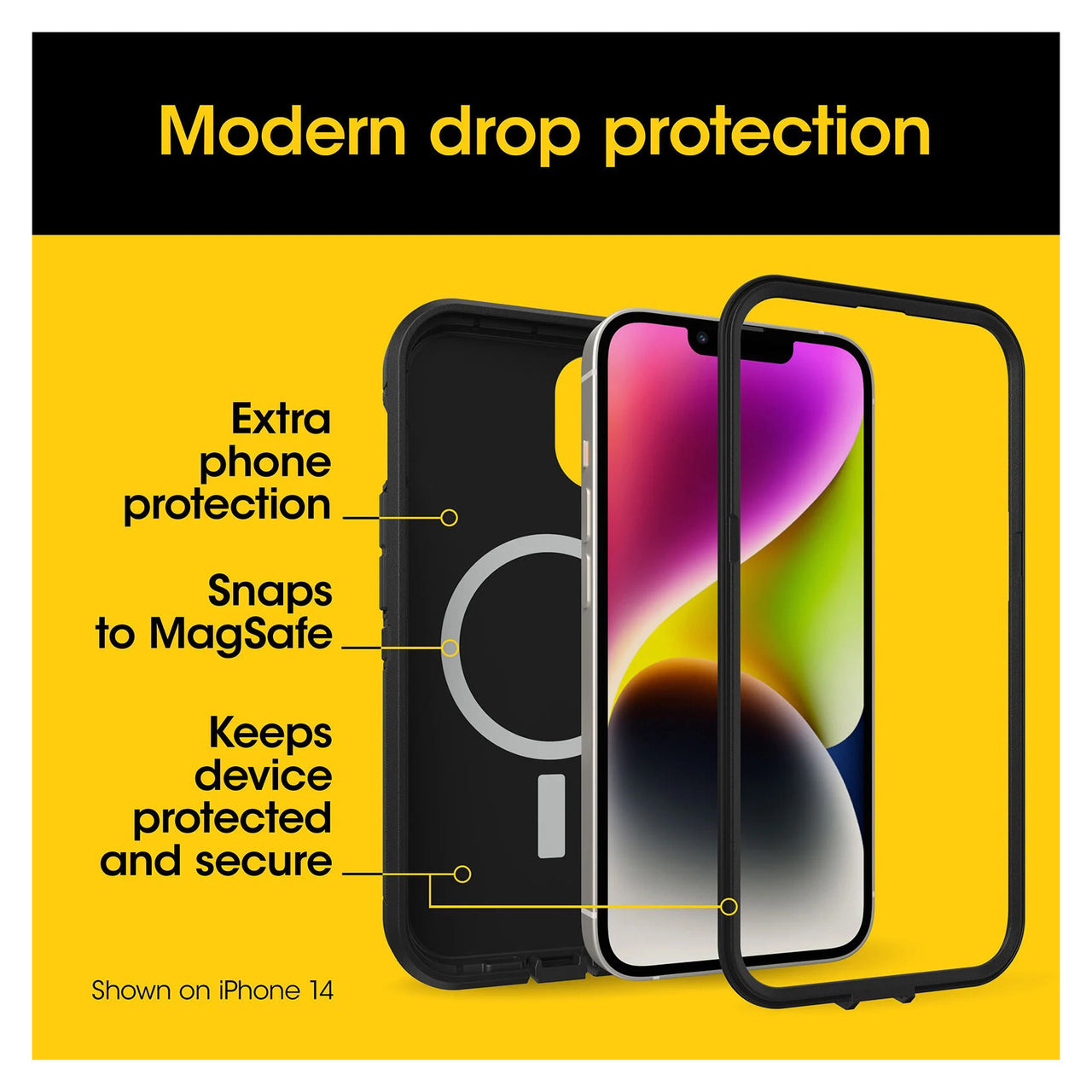 OtterBox Defender XT MagSafe Case for Apple iPhone 15 Pro - 6.1" - Black