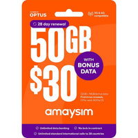 Thumbnail for Amaysim $30 Starter Pack PrePaid SIM Card