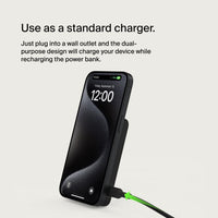 Thumbnail for Belkin BoostCharge Pro 5000 mAh Qi2 Magnetic Wireless Power Bank with 15W PD - Black
