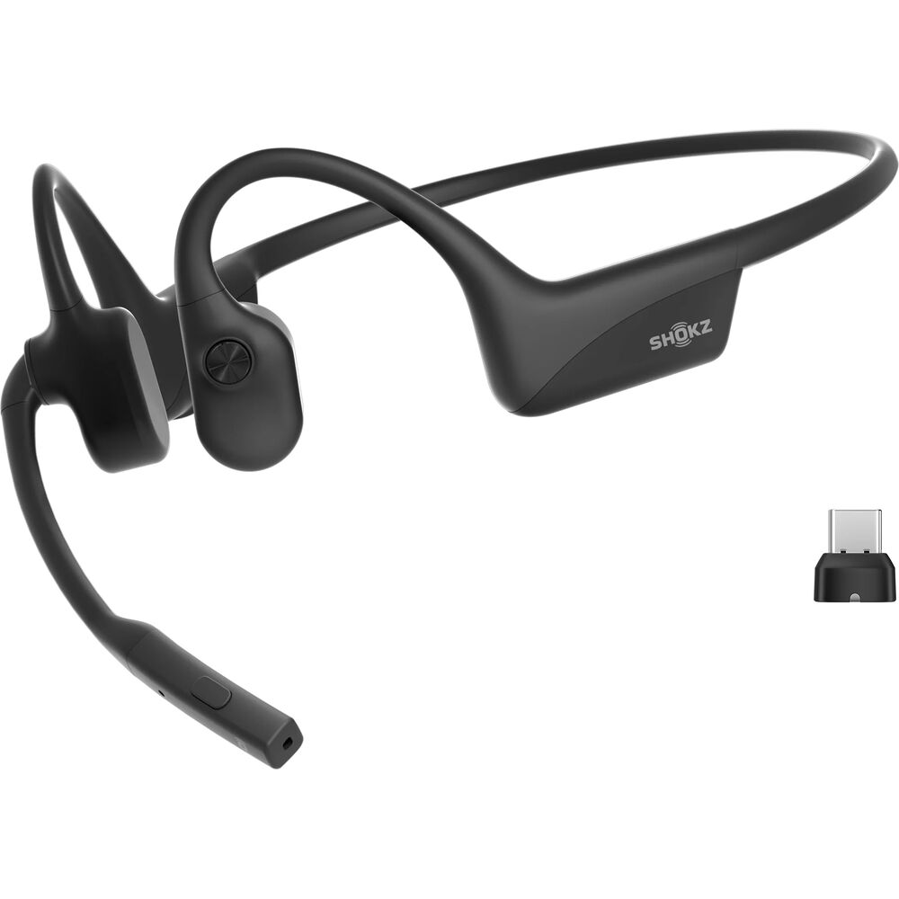 Shokz OpenComm2 UC Bone Conduction Open-Ear USB-C Wireless Headphones - Black