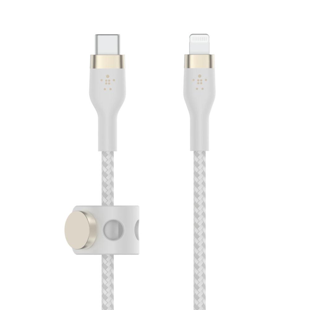 Belkin BoostCharge Pro Flex USB-C to Lightning Cable 1m - White