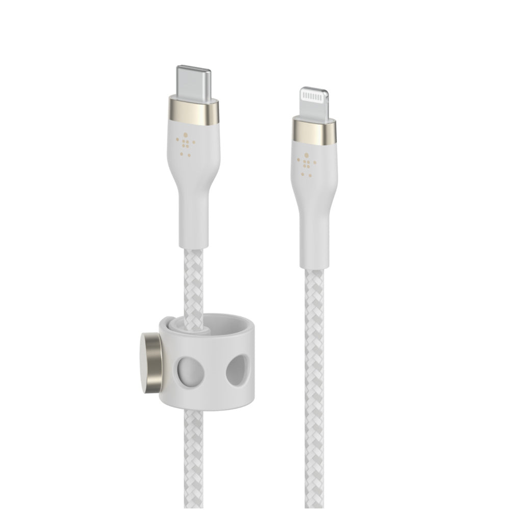 Belkin BoostCharge Pro Flex USB-C to Lightning Cable 1m - White