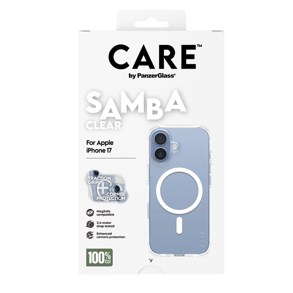 PanzerGlass CARE by Samba Magsafe Case for iPhone 17 - Clear/White
