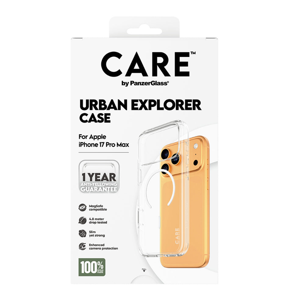 PanzerGlass CARE by Urban Explorer Magsafe Case for iPhone 17 Pro Max- Clear/White