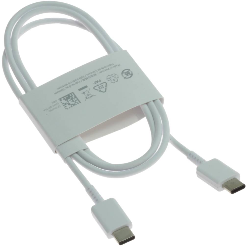 Samsung Galaxy USB-C to USB-C Charging + Data Cable - White (All USB-C Phones)