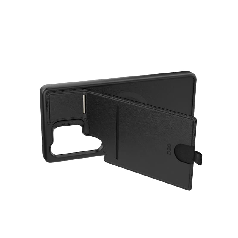EFM Berlin Wallet Case with D3O BIO for Samsung Galaxy S25 Ultra - Black