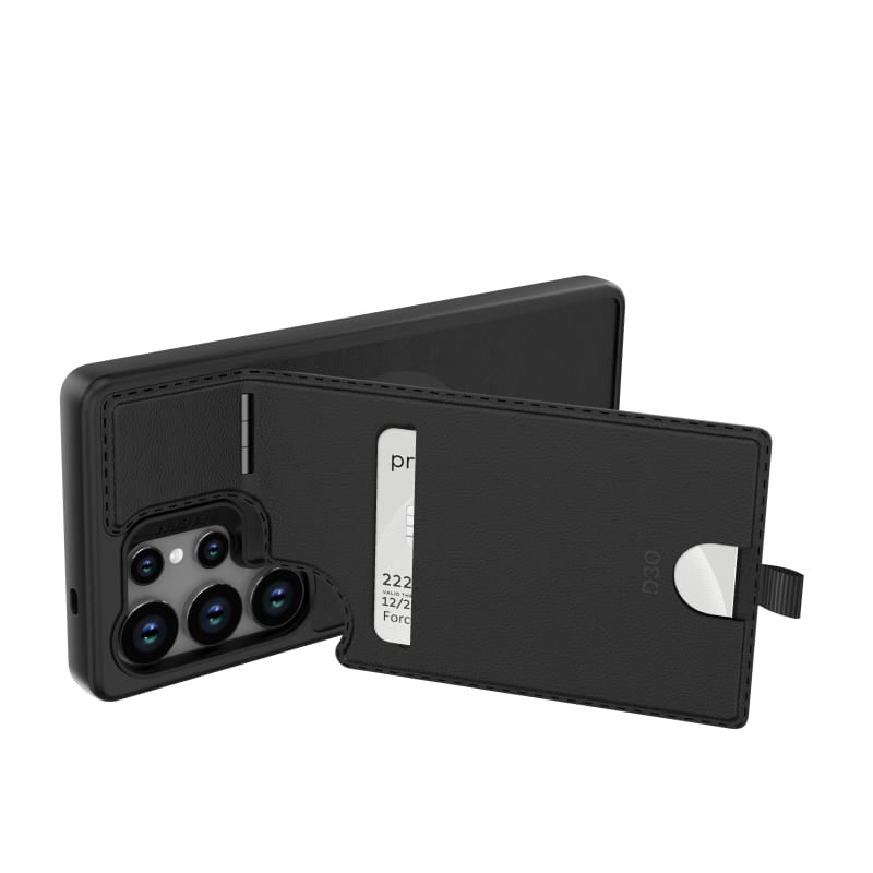 EFM Berlin Wallet Case with D3O BIO for Samsung Galaxy S25 Ultra - Black