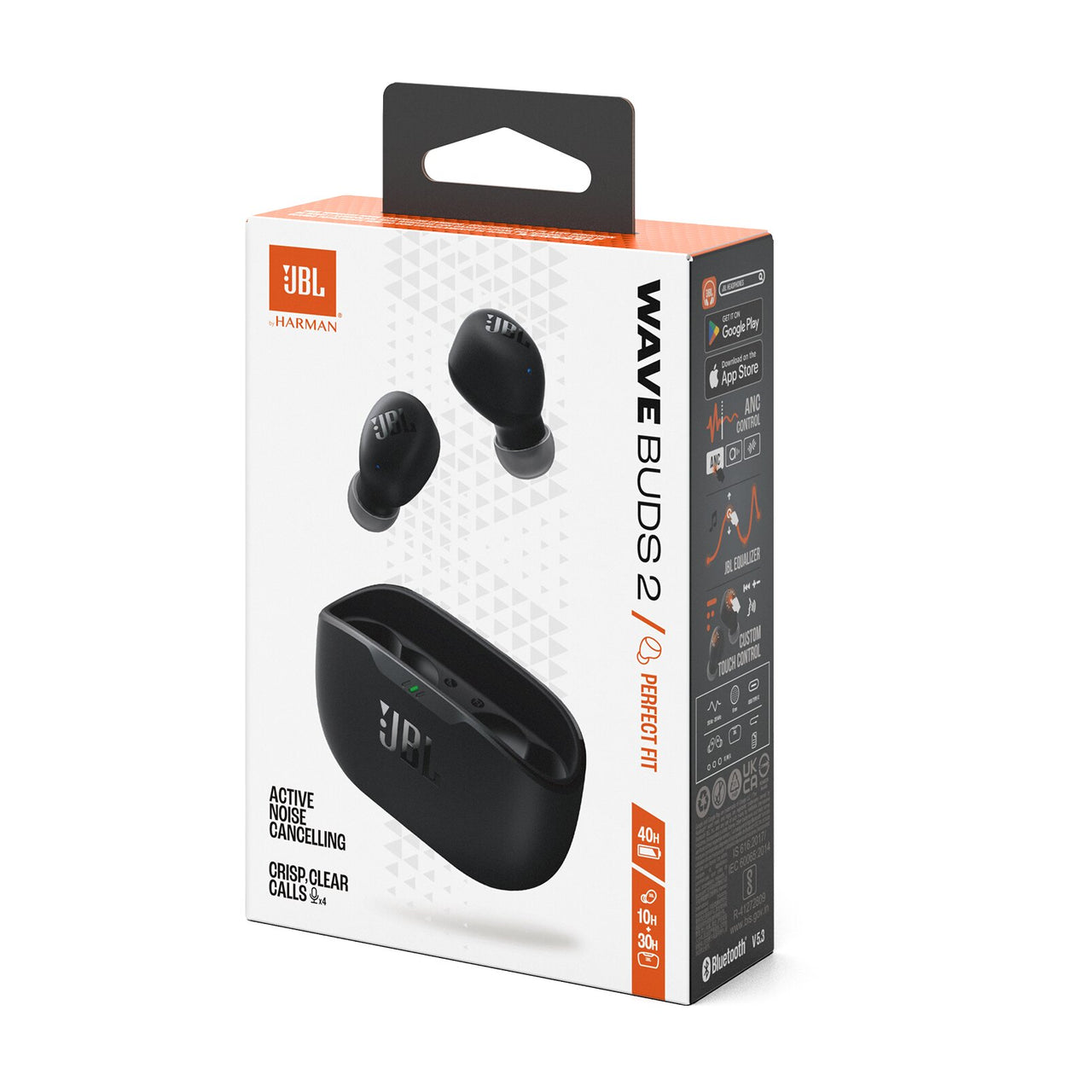 JBL Wave Buds 2 True Wireless Noise Cancelling Earbuds - Black