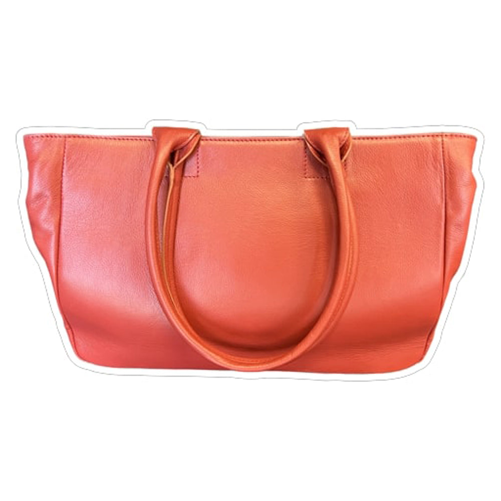 Leather United Tote Bag - RED (Genuine Leather)