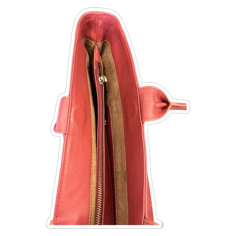 Leather United Tote Bag - RED (Genuine Leather)