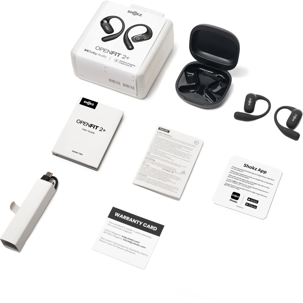Shokz OpenFit 2+ True Wireless Earbuds - Black