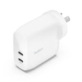 Belkin BoostCharge PRO Dual USB-C Wall Charger with PPS 60W - White
