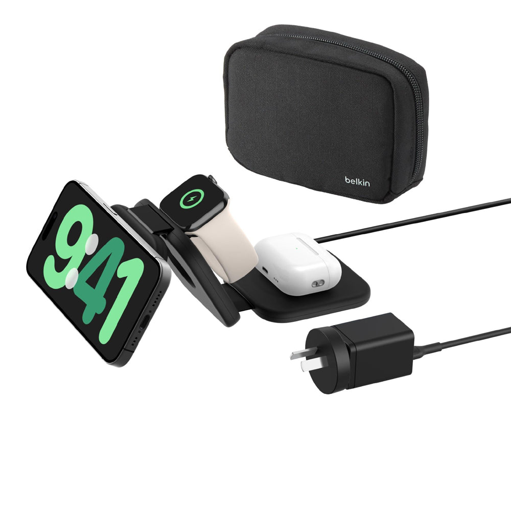 Belkin BoostCharge Pro 3-in-1 Magnetic Qi2 15W Charging Travel Pad