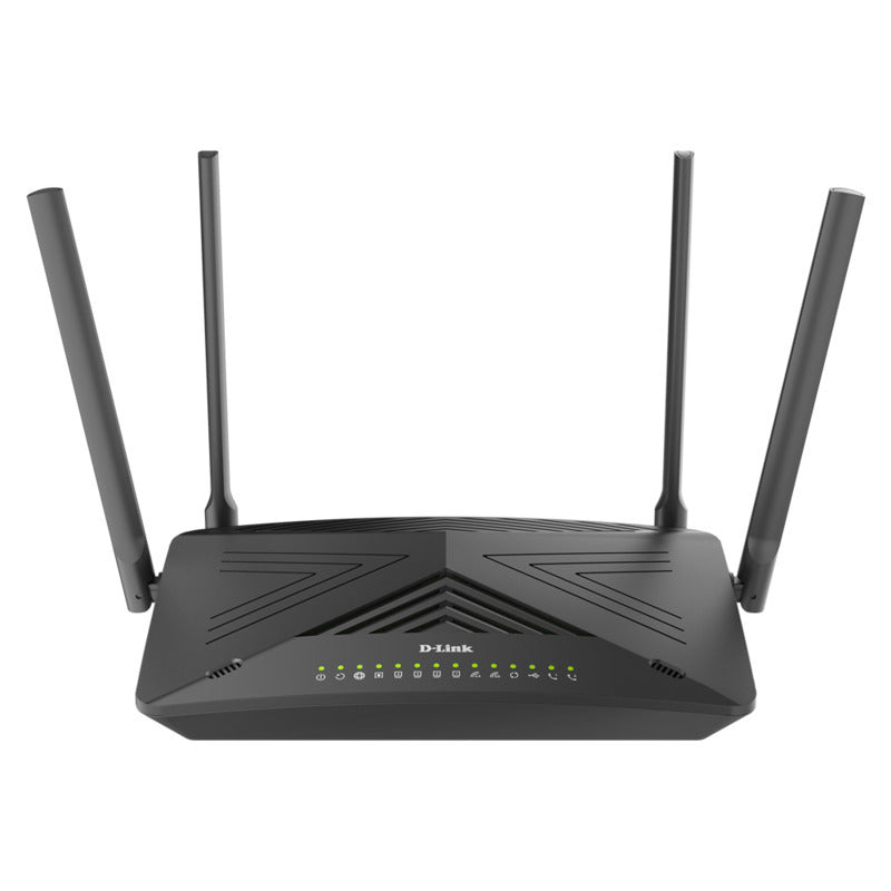 D-LINK Dual Band Wireless AX3000 VDSL2 / ADSL2+ Modem Router with VOIP - Black