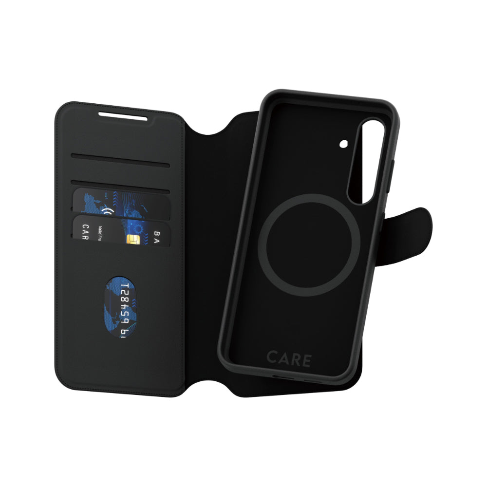 PanzerGlass CARE by Tango Wallet Case for Samsung Galaxy S25 Plus- Black