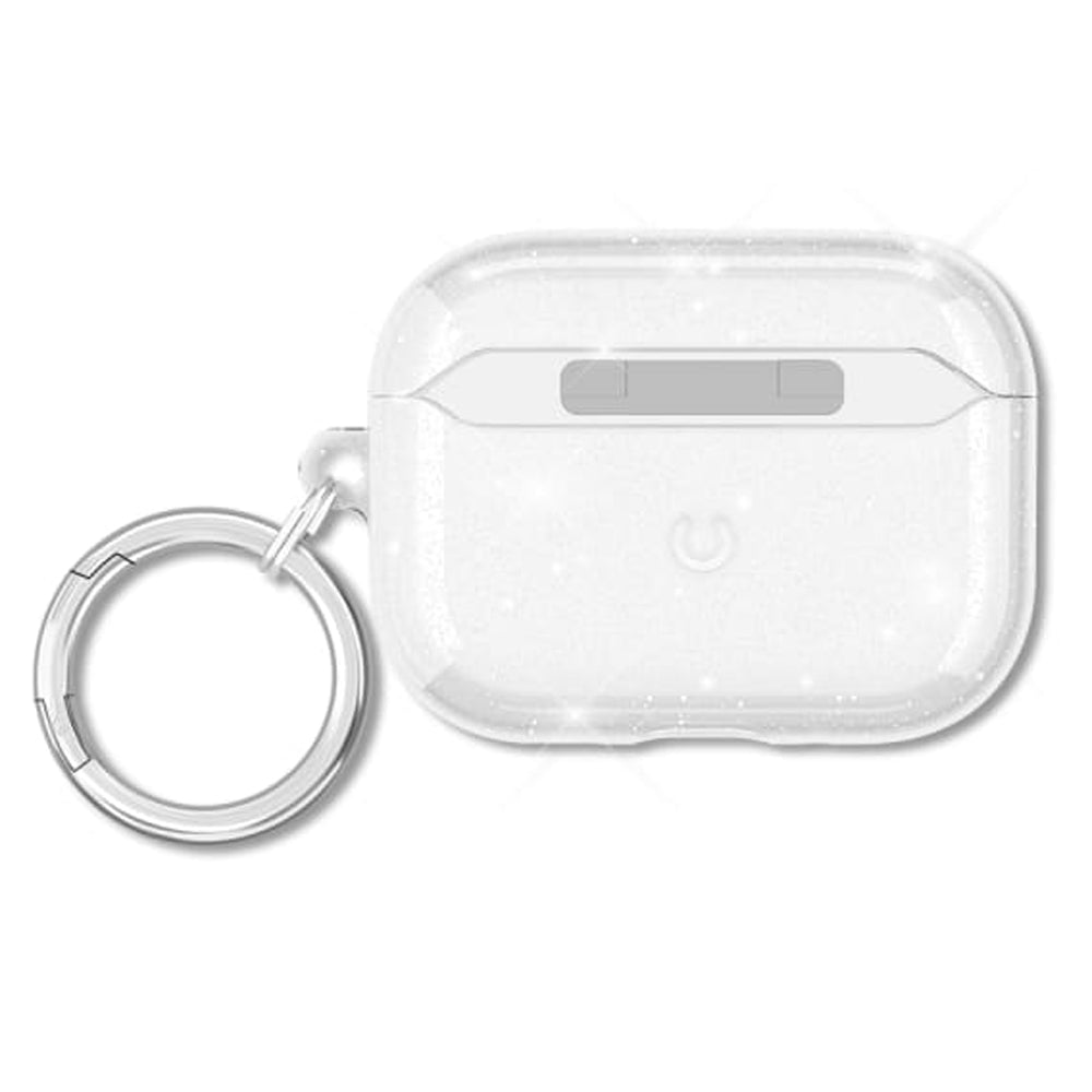 Case-Mate Twinkle Case for AirPods Pro 3 - Twilight Silver with Silver Carabiner
