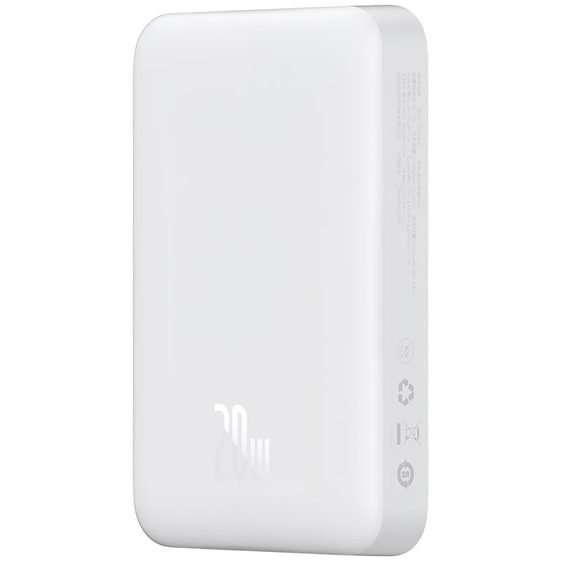 Baseus Magnetic Mini Wireless Fast Charge Power Bank 10000mAh 20W - White