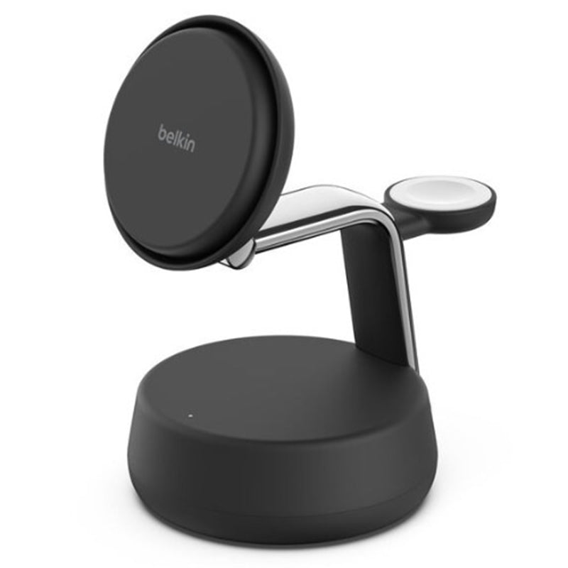 Belkin UltraCharge Pro 3-in-1 Magnetic Charging Dock Qi2 25W with 45W AC charger- Charcoal
