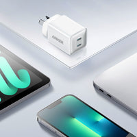 Thumbnail for Anker Nano Pro 40W 2 x USB-C Port  521 AC Wall Charger - White