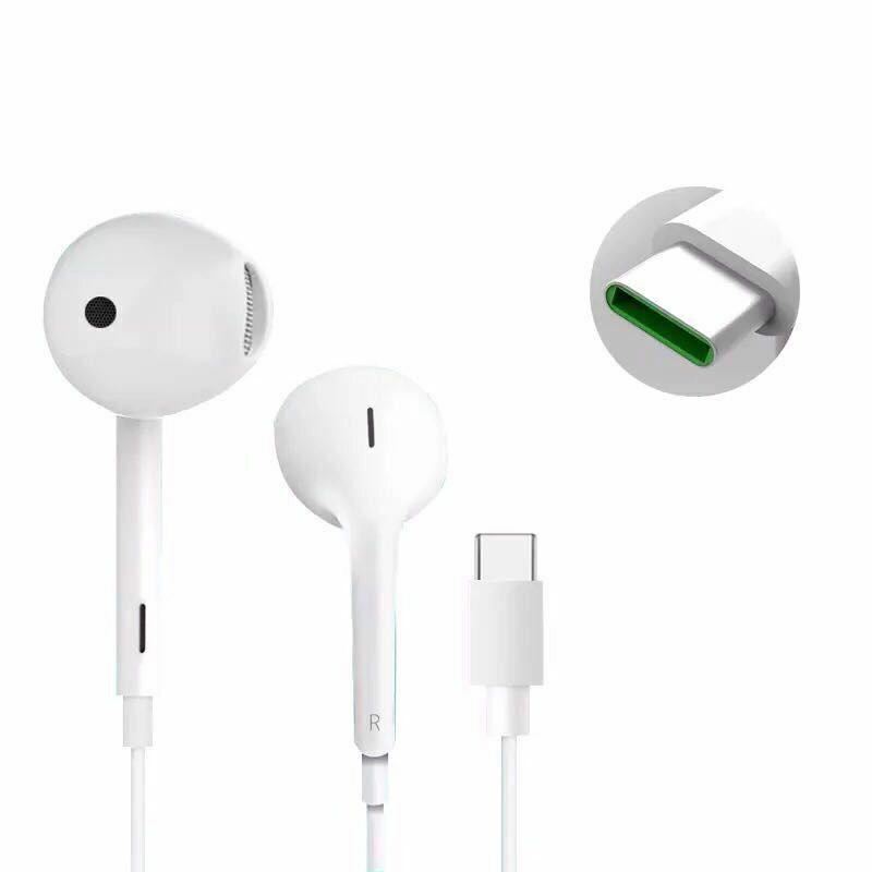 Oppo MH147 in-ear USB-C type c earphones headphones with mic - white