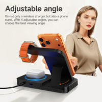Thumbnail for HOCO DWQ01 4 in 1 Wireless Charging Stand - Black